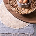Dywanik okrągły boho naturalny 120 cm Clayre Eef