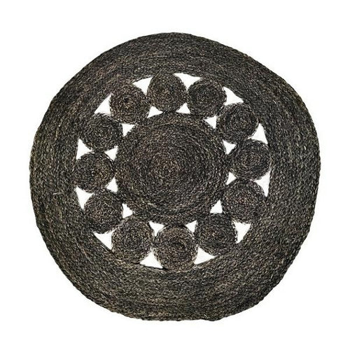 Dywanik okrągły boho czarny 118 cm Belldeco