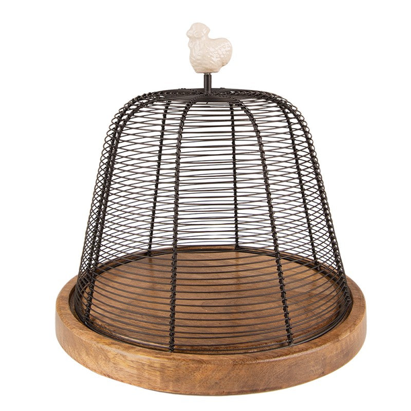 Etażerka Country kura z kloszem Clayre Eef