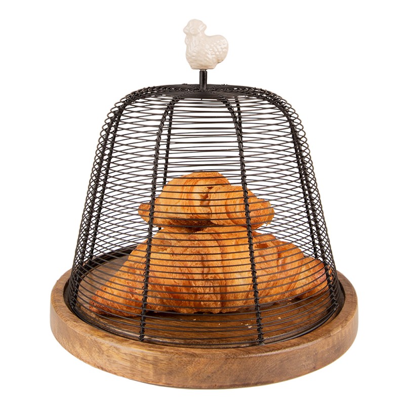 Etażerka Country kura z kloszem Clayre Eef