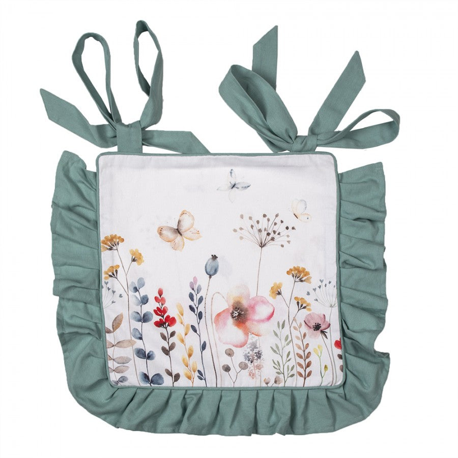 Poduszka na krzesło wiosenna łąka z fabanką prowansalska Clayre Eef