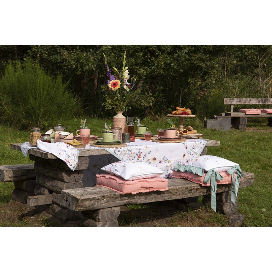 Poduszka na krzesło wiosenna łąka z fabanką prowansalska Clayre Eef