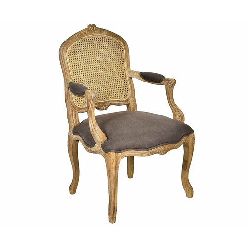 Fotel Classic linen Barok rattanowy Belldeco
