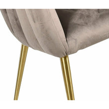 Załaduj obraz do przeglądarki galerii, Fotel muszelka mokka złote nóżki Glamour Belldeco
