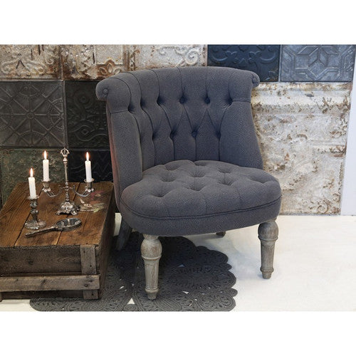 Fotel tapicerowane szary Chic antique