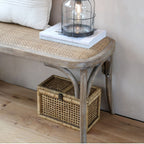 Ława z rattanowym siedziskiem Chic Antique