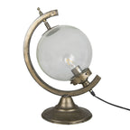 Lampa gabinetowa stołowa 49 cm złoty globus