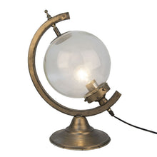 Załaduj obraz do przeglądarki galerii, Lampa gabinetowa stołowa 49 cm złoty globus
