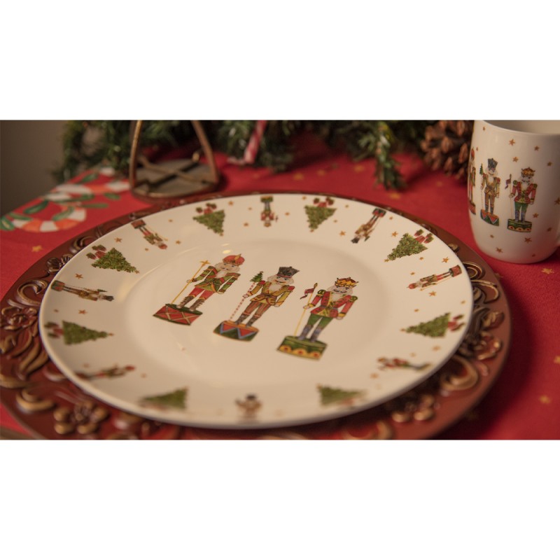 Kubek porcelanowy Clayre Eef wzór świąteczny dziadki do orzechów