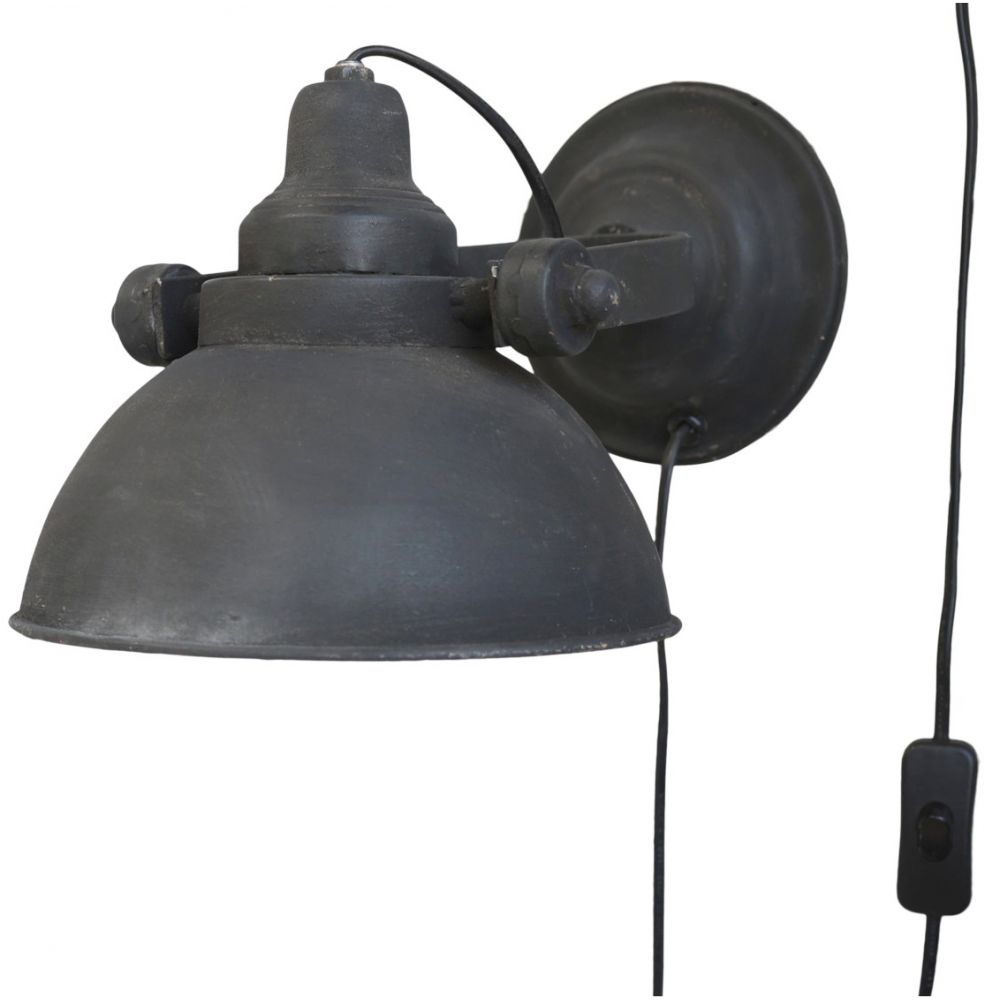 Kinkiet industrialny czarny Factory Chic Antique