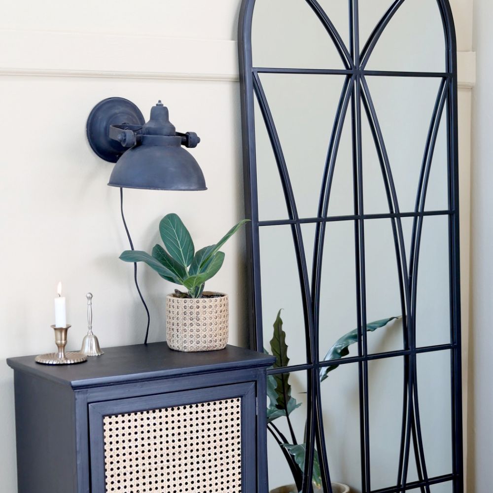 Kinkiet industrialny czarny Factory Chic Antique