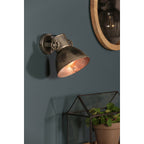 Kinkiet industrialny Light Living srebrny, vintage