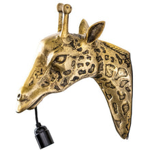 Załaduj obraz do przeglądarki galerii, Kinkiet zwierzęcy głowa żyrafy złota Clayre Eef

