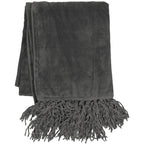 Ciemnoszary koc Tiseco Home Studio Flanela , 170 x 130 cm