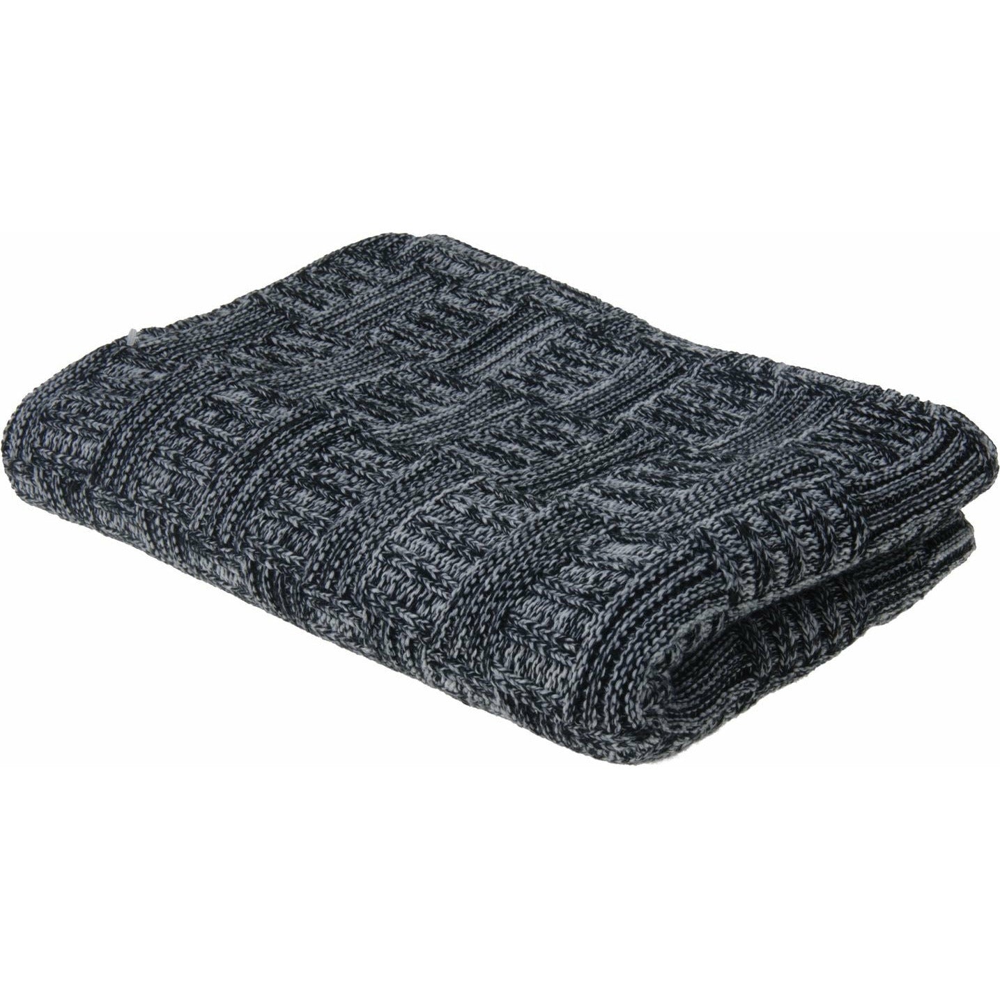 Koc dekoracyjny wełniany czarny