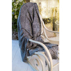 Koc dekoracyjny wełniany czarny