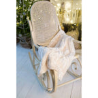 Koc Futrzany Biały dekoracyjny