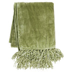 Oliwkowy koc Tiseco Home Studio Flanela , 170 x 130 cm