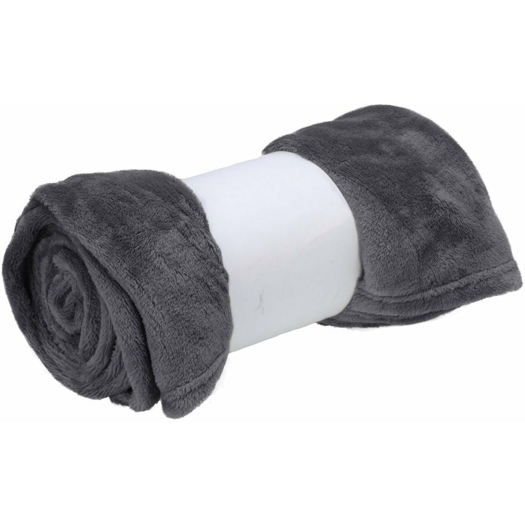 Koc dekoracyjny szary polar