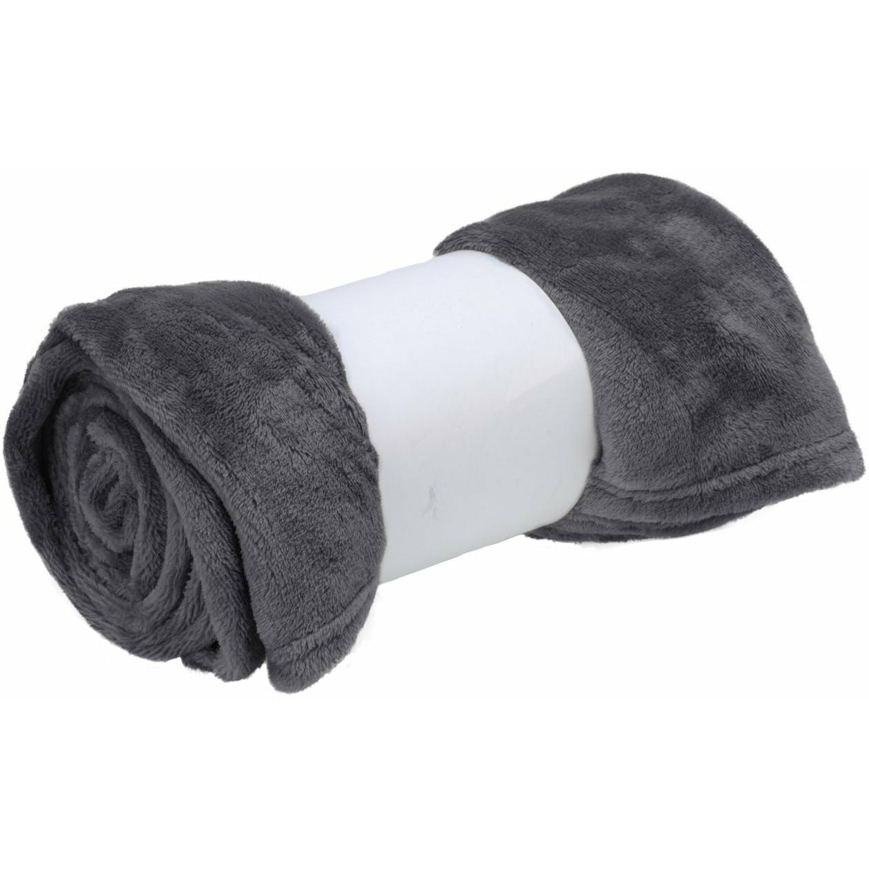 Koc dekoracyjny szary polar