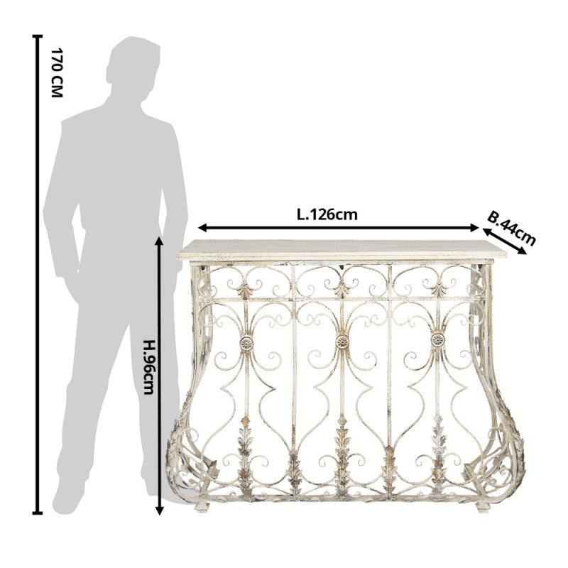 Konsola metalowa rustykalna Clayre & Eef