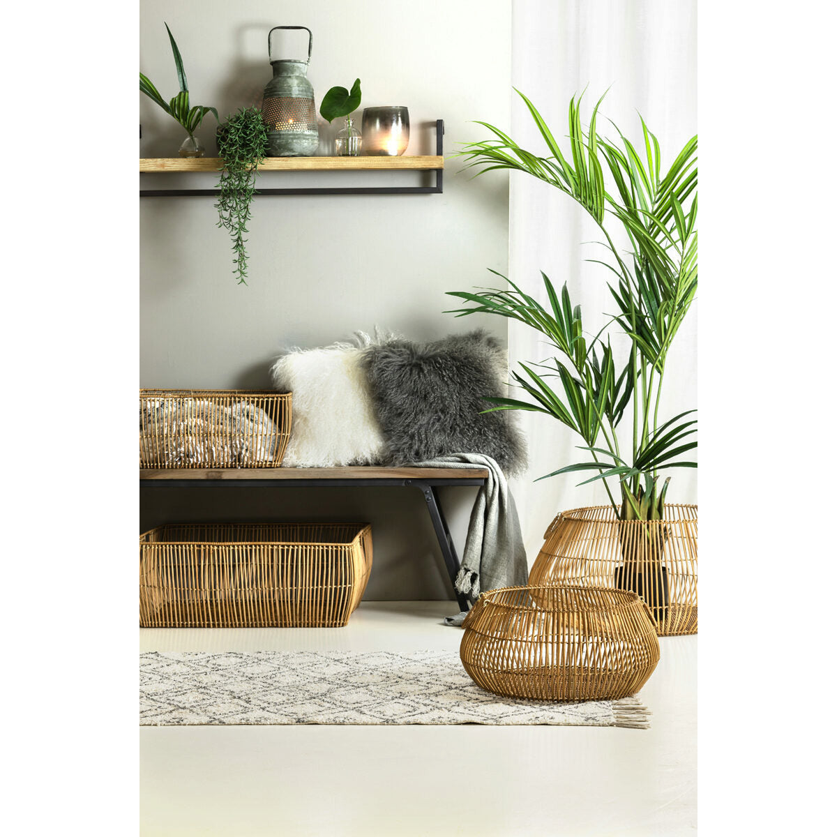 Kosze boho rattanowe kpl 2 szt.