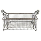 Kosze druciane srebrne Vintage zestaw 2 szt Clayrer Eef