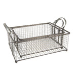 Kosze druciane srebrne Vintage zestaw 2 szt Clayrer Eef