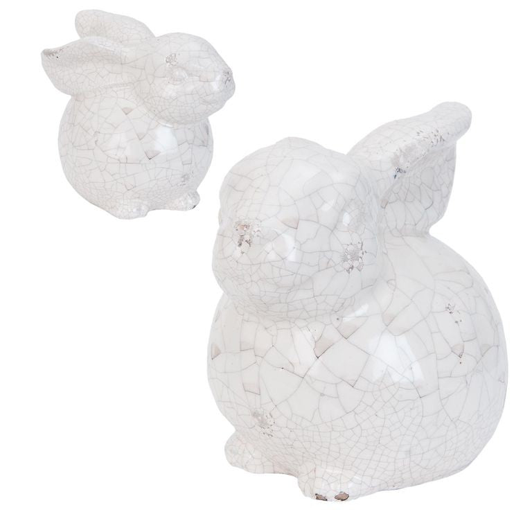 Dekoracyjny Królik kamienny retro kremowy Clayre Eef