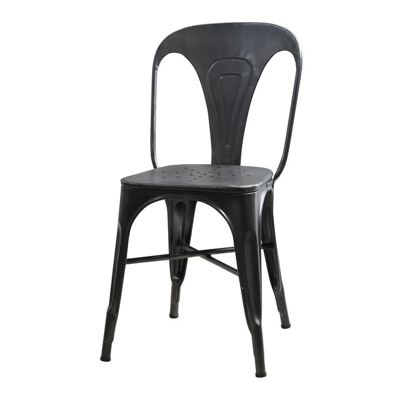 Krzesło industrialne Chic Antique Factory metalowe czarne