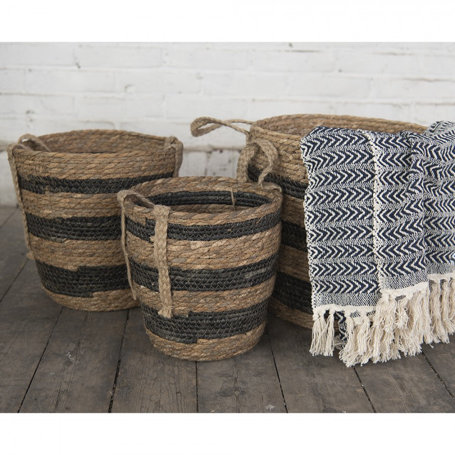 Koc dekoracyjny granatowy marynistyczny 130 x 180 cm frędzle Clayre Eef