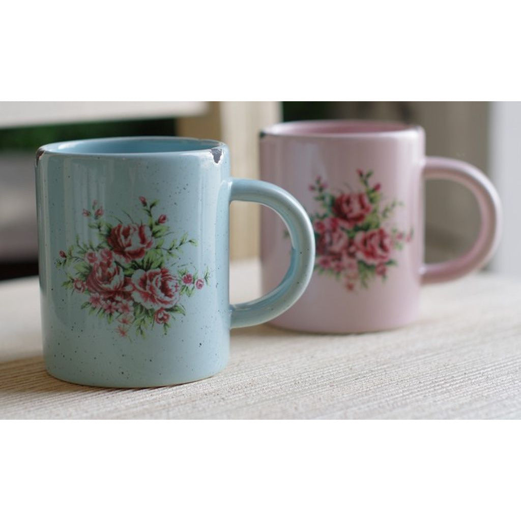 Kubek do kawy Różowy Prowansja róże