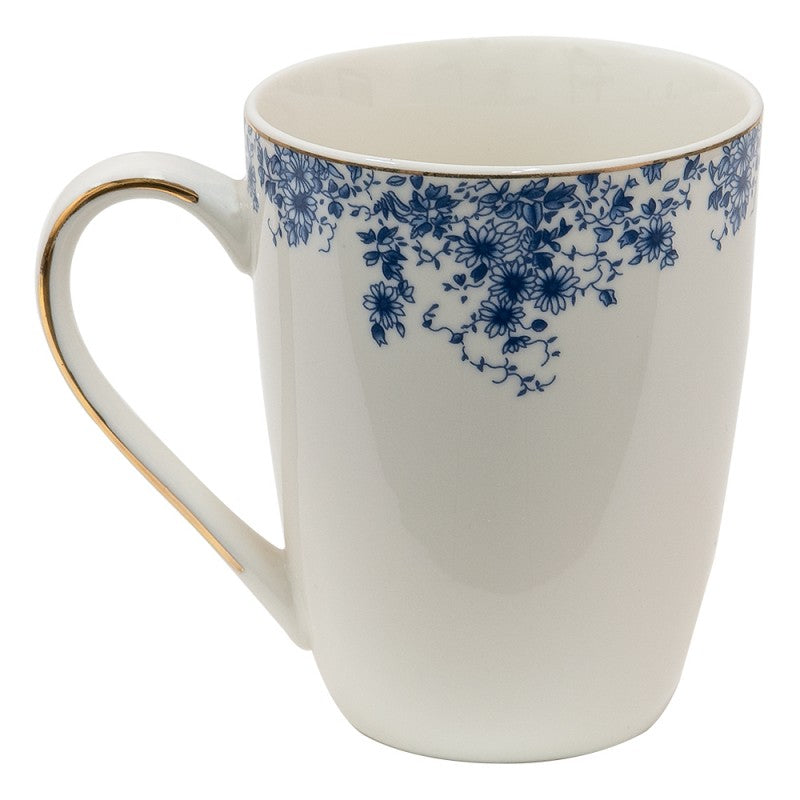 Kubek porcelanowy niebieskie kwiaty Clayre Eef