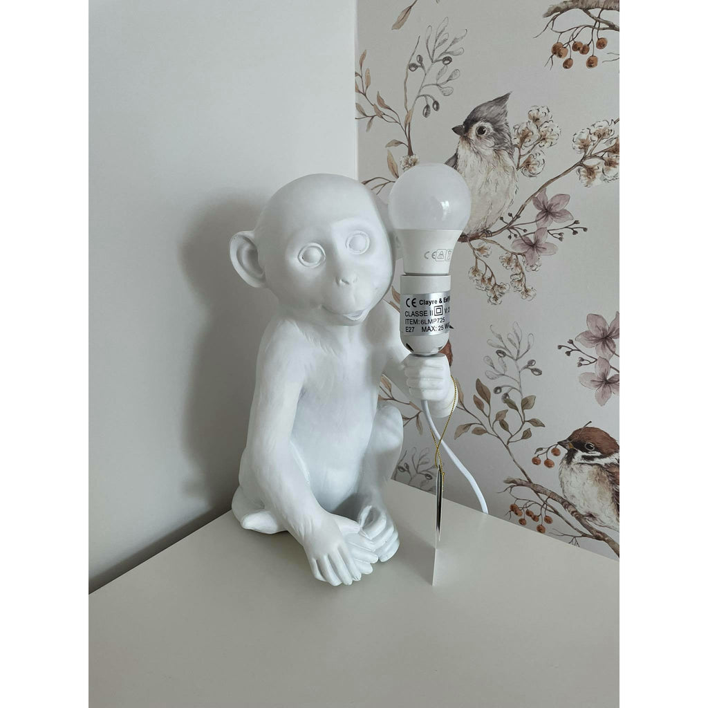 Lampa stołowa Małpa biała Clayre Eef