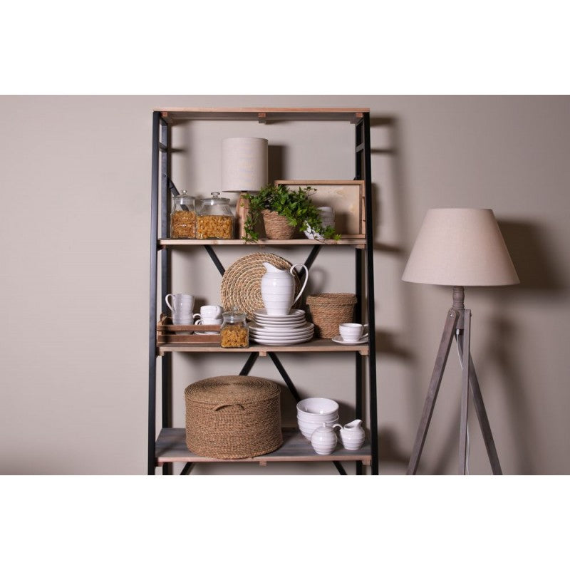 Lampa podłogowa nowoczesna trójnóg drewniana 152 cm Clayre Eef