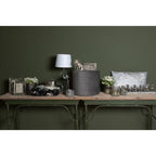 Lampa stołowa flaming art deco srebrna Clayre Eef