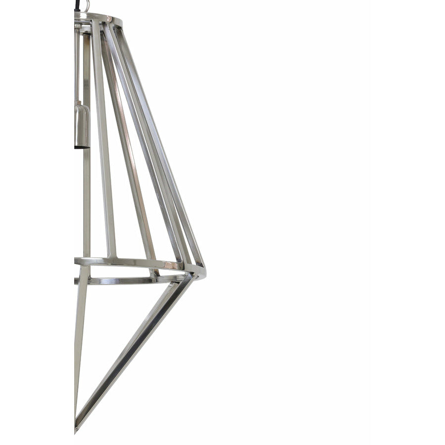 Lampa wisząca geometryczna srebrna 90 cm Light Living