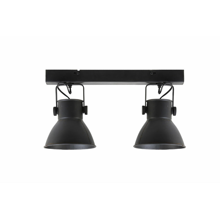 Lampa podwójna sufitowa industrialna  czarna mat Light Living