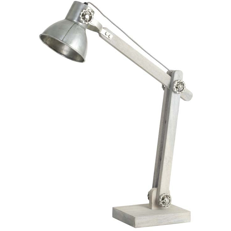 Lampa industrialna drewniana szara gabinet Light Living