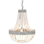 Żyrandol do salonu z koralikami szary Clayre Eef