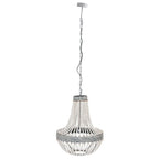 Żyrandol do salonu z koralikami szary Clayre Eef