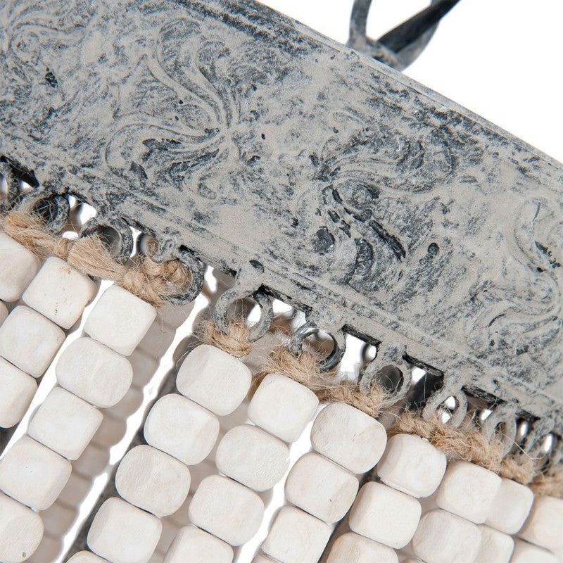 Żyrandol do salonu z koralikami szary Clayre Eef