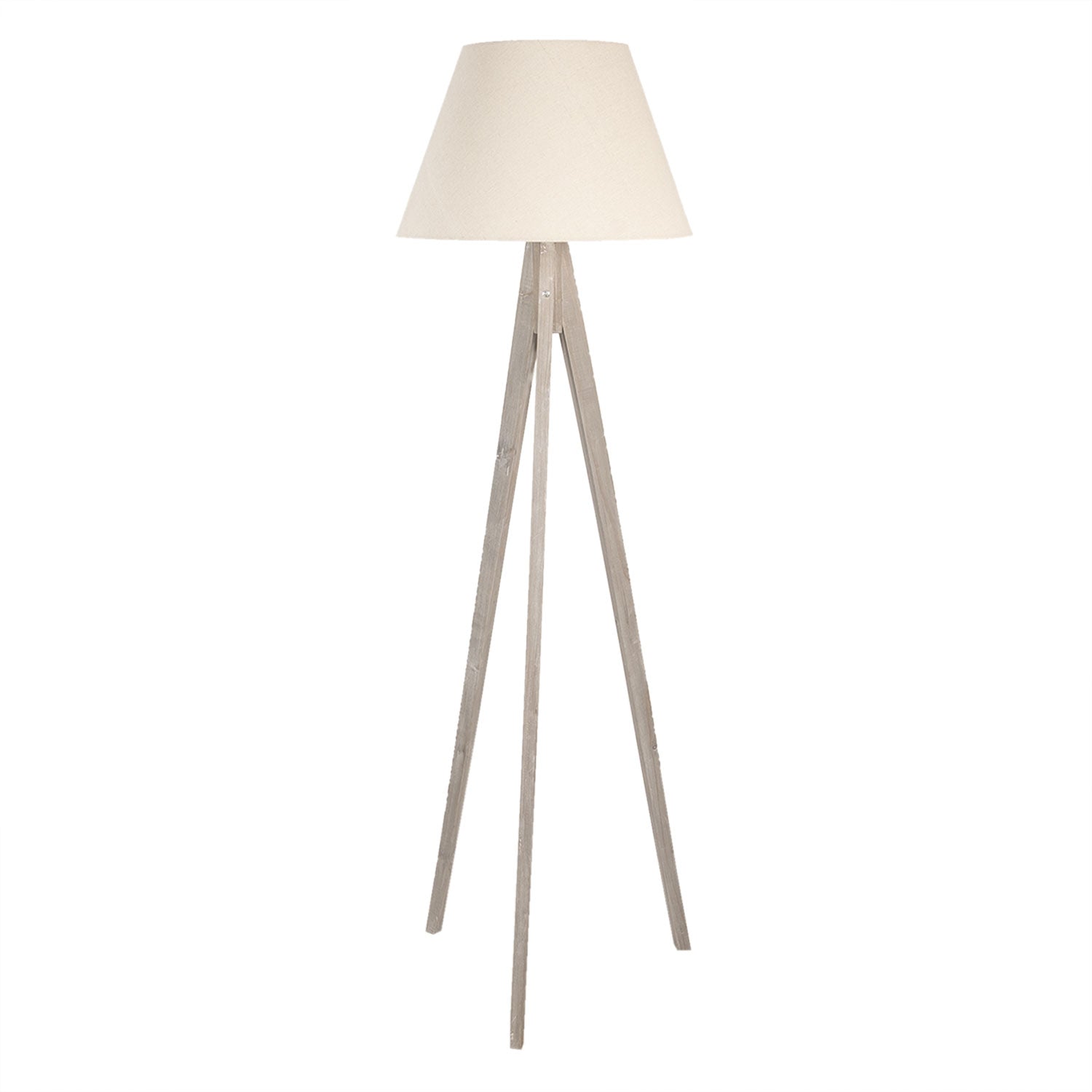 Lampa podłogowa nowoczesna trójnóg drewniana 148 cm Clayre Eef