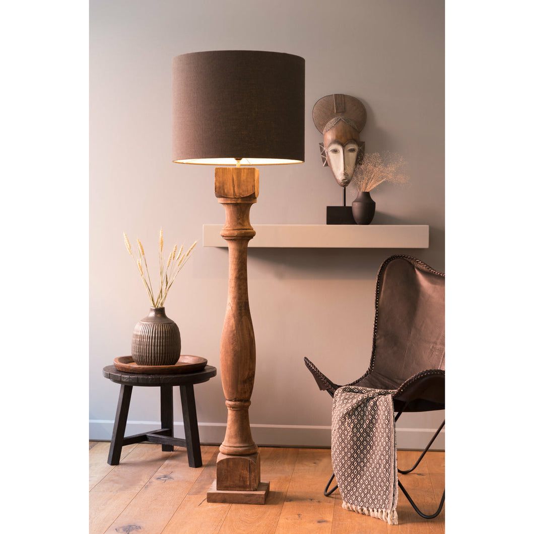 Lampa podłogowa drewno brąz 23 x 125 cm Robbia Light & Living