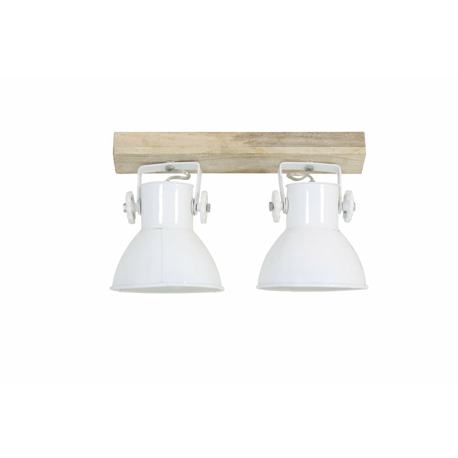 Lampa podwójna sufitowa industrialna biała Light Living