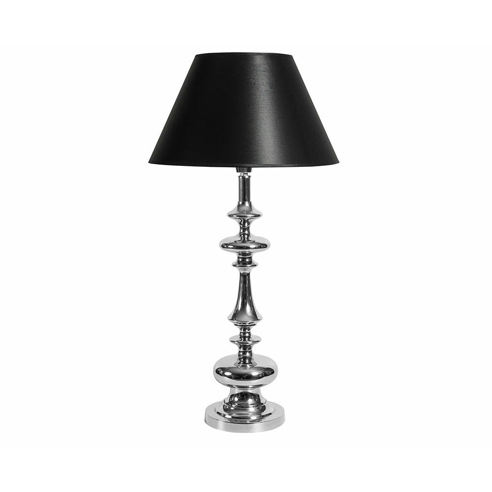 Lampa stołowa srebrna Deluxe Belldeco