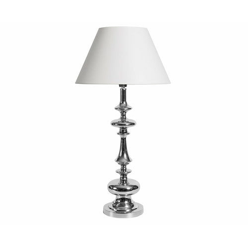 Lampa stołowa srebrna Deluxe Belldeco