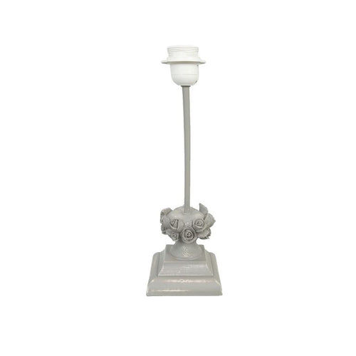 Lampa stołowa szara róże 40 cm Clayre Eef