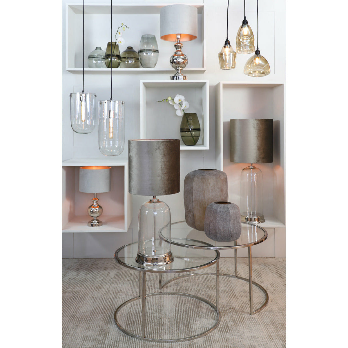 Lampa wisząca szklana tuba 21 x 41 cm Light Living