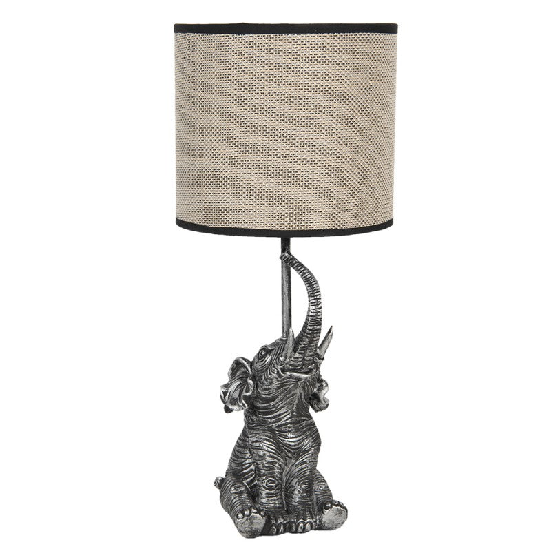 Lampa stołowa słoń z  abażurem Clayre Eef